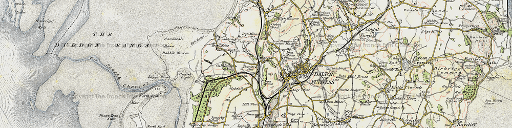 Old map of Thwaite Flat in 1903-1904