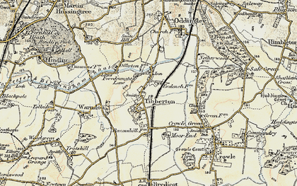 Old map of Tibberton in 1899-1902