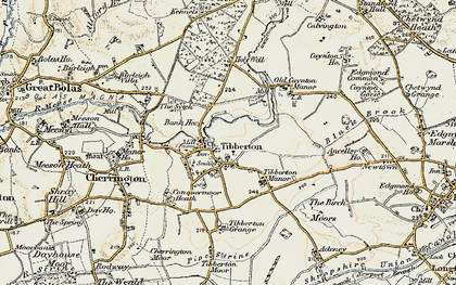 Old map of Tibberton in 1902