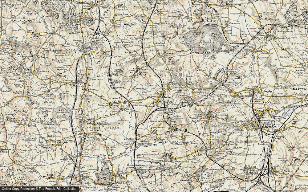 Old Map of Tibshelf, 1902-1903 in 1902-1903