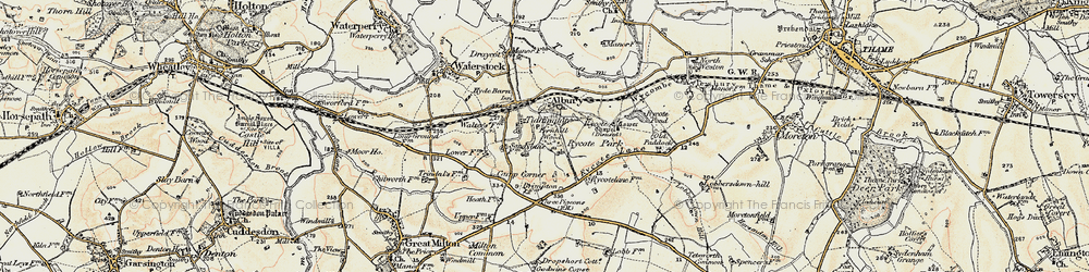 Old map of Tiddington in 1897-1899