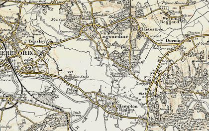 Old map of Tidnor in 1899-1901