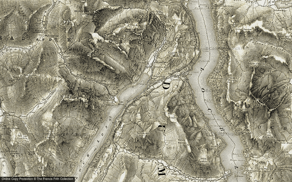 Old Map of Tighness, 1905-1907 in 1905-1907