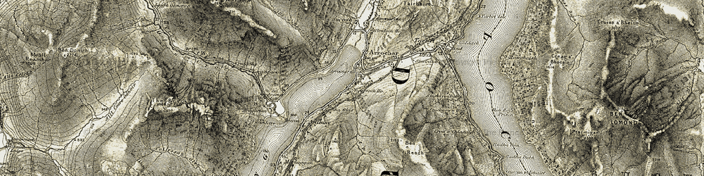 Old map of Tighness in 1905-1907