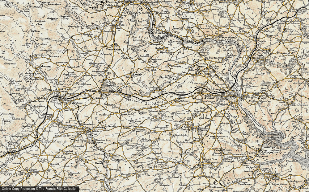 Old Map of Historic Map covering Allerton in 1899