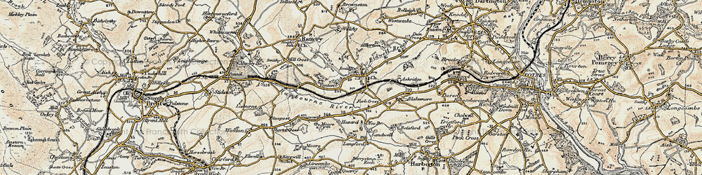 Old map of Yeo Br in 1899