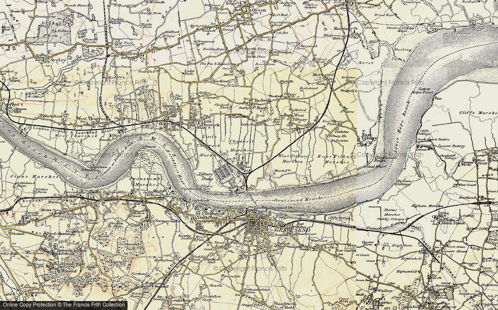Old Map of Tilbury, 1897-1898 in 1897-1898