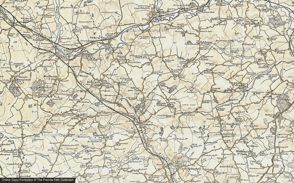 Old Map of Tilbury Juxta Clare, 1898-1901 in 1898-1901