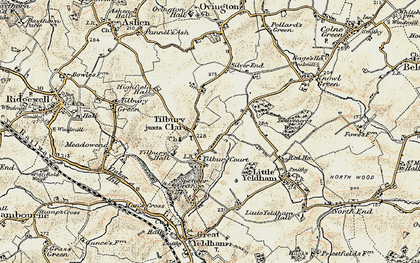 Old map of Tilbury Juxta Clare in 1898-1901