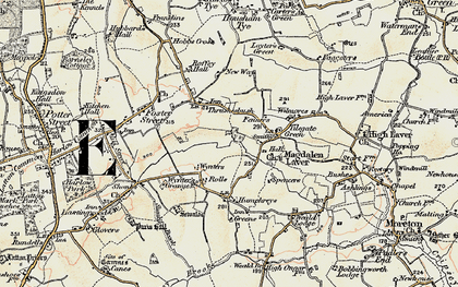 Old map of Tilegate Green in 1898