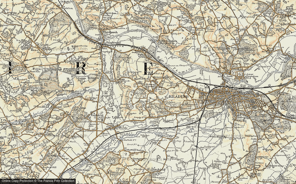 Old Map of Tilehurst, 1897-1900 in 1897-1900