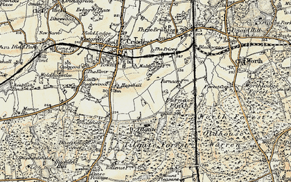 Old map of Tilgate in 1898-1909
