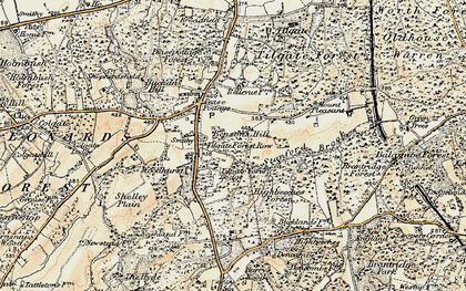Old map of Tilgate Forest in 1898