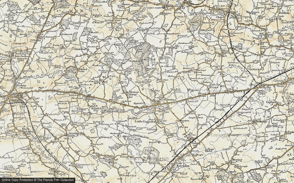 Old Map of Historic Map covering Bungate Wood in 1898-1899