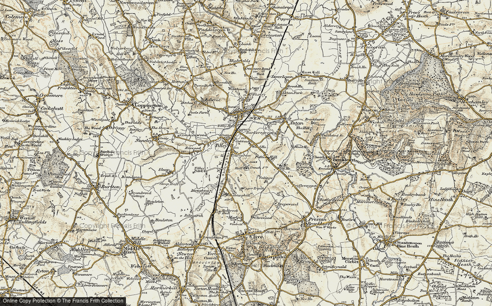 Old Map of Tilley Green, 1902 in 1902