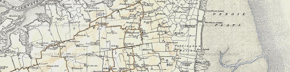 Old map of Tillingham in 1898