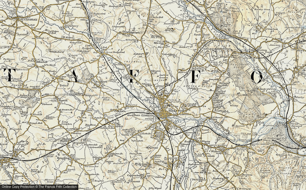 Old Map of Tillington, 1902 in 1902