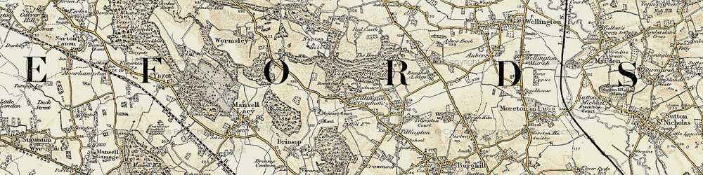 Old map of Badnage Wood in 1900-1901