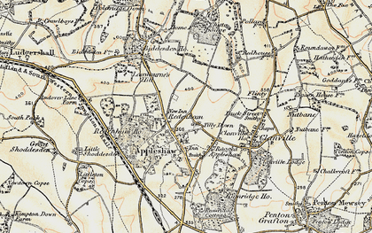 Old map of Tilly Down in 1897-1899