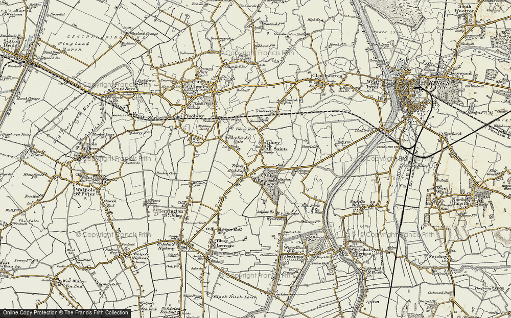 Old Map of Tilney High End, 1901-1902 in 1901-1902