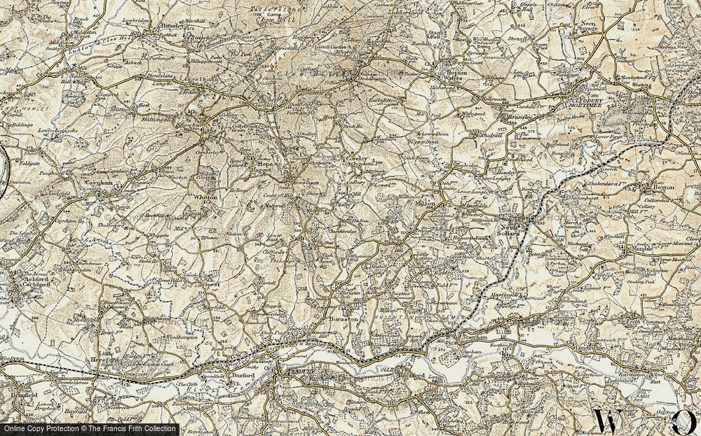 Old Map of Tilsop, 1901-1902 in 1901-1902