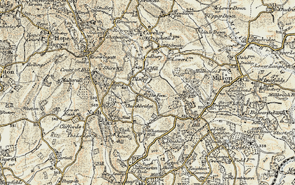 Old map of Tilsop in 1901-1902