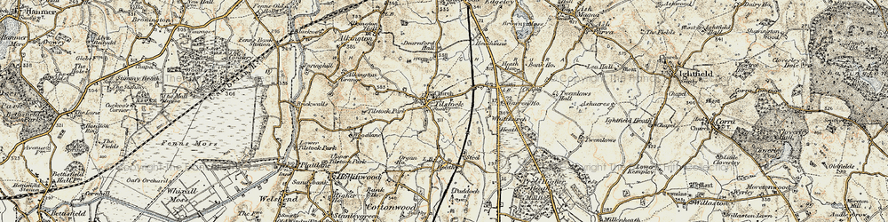 Old map of Tilstock in 1902