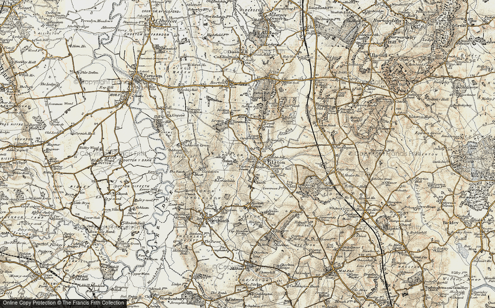 Old Map of Tilston, 1902 in 1902
