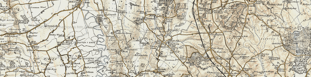 Old map of Tilston in 1902