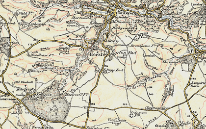 Old map of Tiltups End in 1898-1900