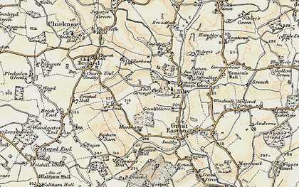 Old map of Tingates in 1898-1899
