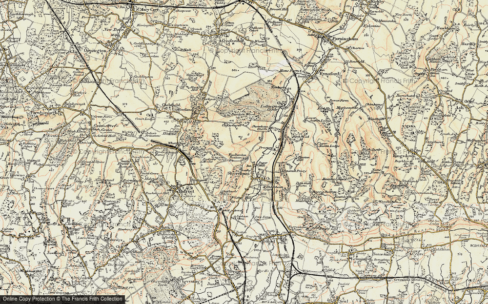 Old Map of Timberden Bottom, 1897-1898 in 1897-1898