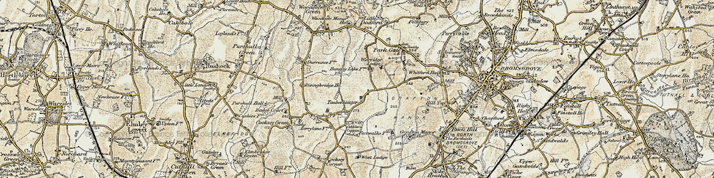 Old map of Timberhonger in 1901-1902