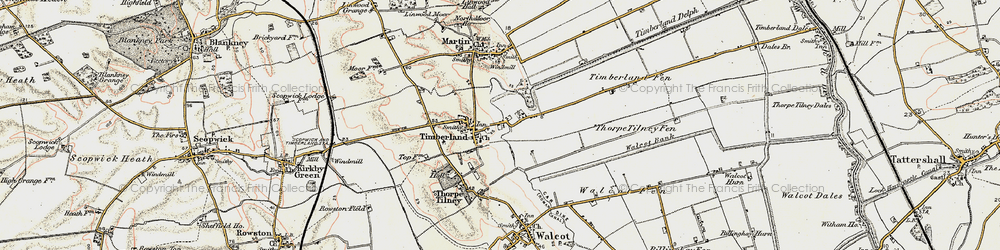 Old map of Timberland in 1902-1903