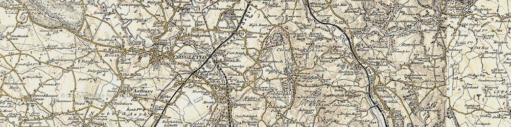 Old map of Timbersbrook in 1902-1903