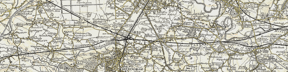 Old map of Timperley in 1903