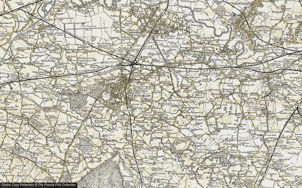 Old Map of Timperley Brook, 1903 in 1903