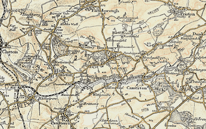 Old map of Timsbury in 1899