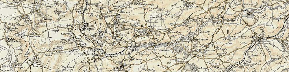 Old map of Timsbury in 1899