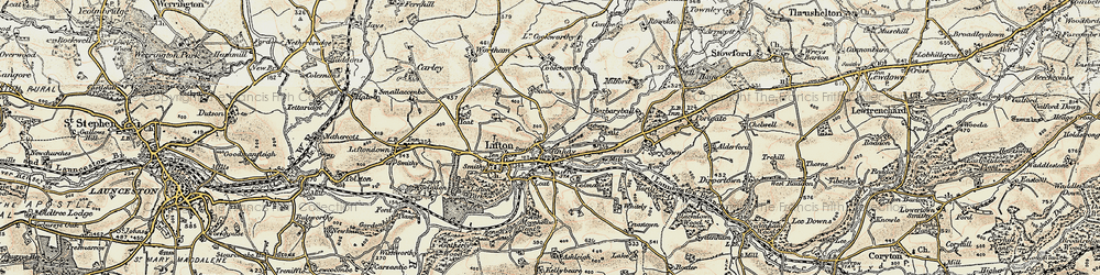 Old map of Tinhay in 1899-1900