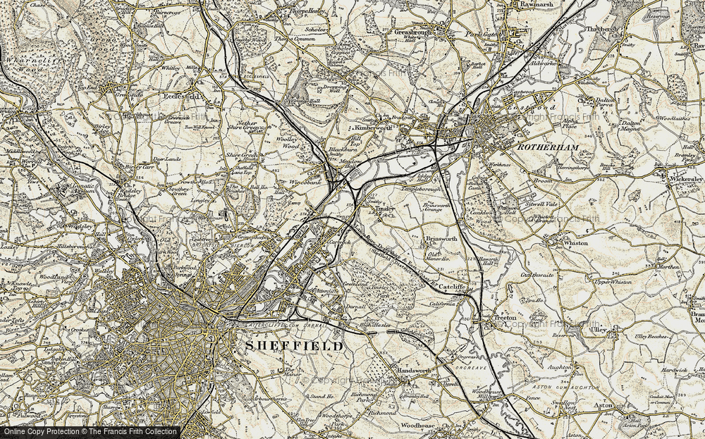 Old Map of Tinsley, 1903 in 1903