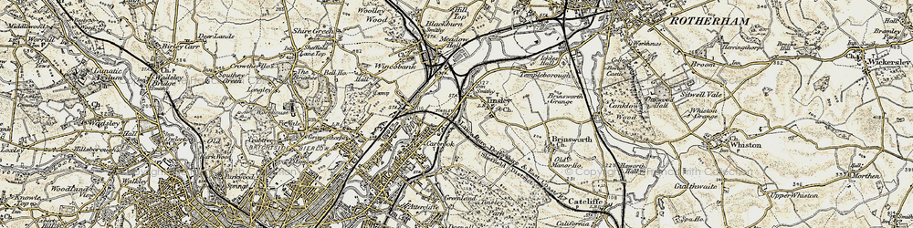 Old map of Tinsley in 1903