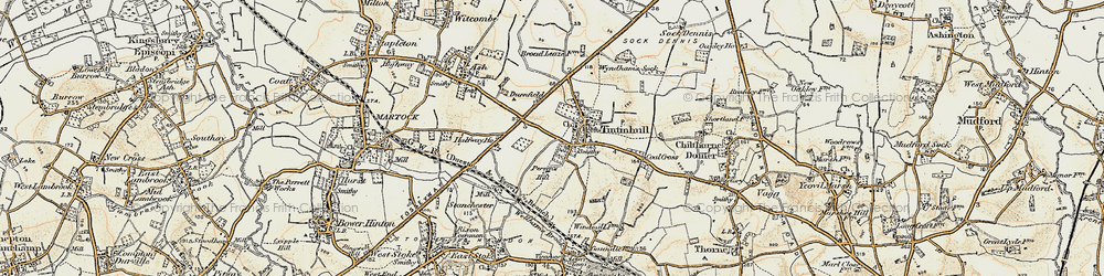 Old map of Tintinhull in 1899