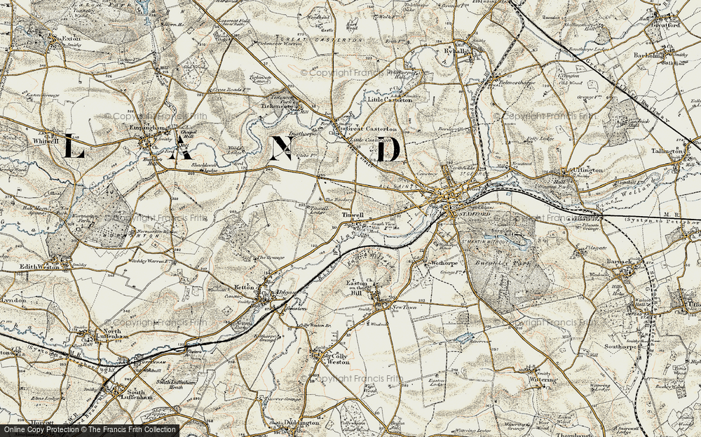 Old Map of Tinwell, 1901-1903 in 1901-1903