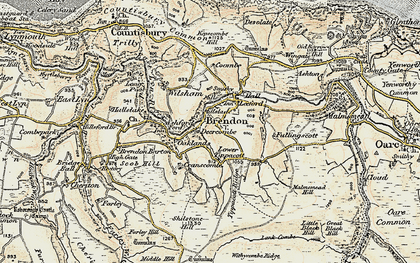 Old map of Tippacott in 1900