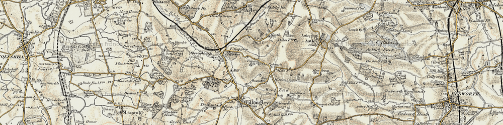 Old map of Tipper's Hill in 1901-1902