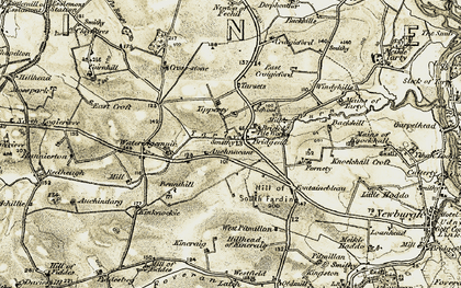 Old map of Auchnacant in 1909-1910