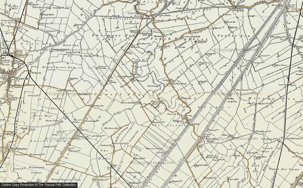 Old Map of Historic Map covering Lakes End in 1901-1902