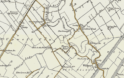 Old map of Tipps End in 1901-1902