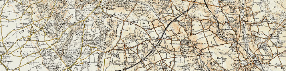 Old map of Broadley Ho in 1897-1909